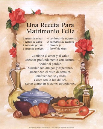 Happy Marriage Recipe (Spanish)