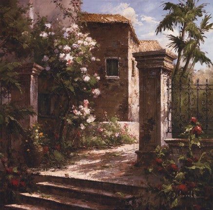 Courtyard With Flowers