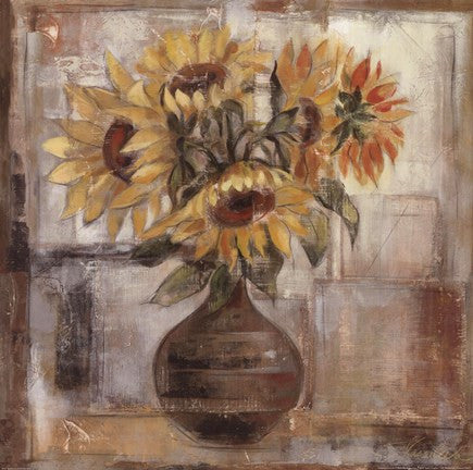 Sunflowers In Bronze Vase