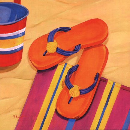 Orange Flip Flops