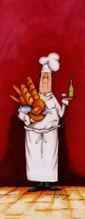 Chef With Bread And Oil