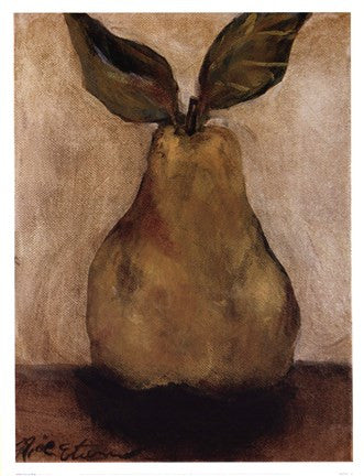 Golden Pear On Beige