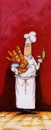 Chef With Bread And Oil