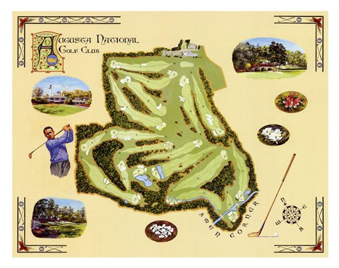 Golf Course Map-Augusta