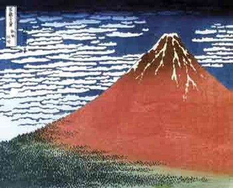 Hokusai - Red Mt Fuji