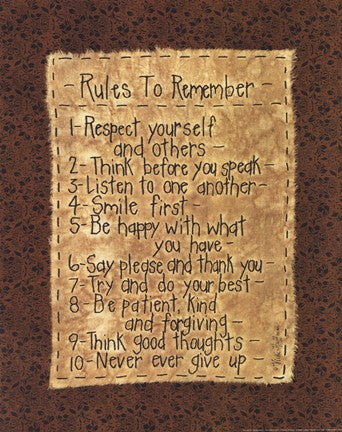 Rules To Remember