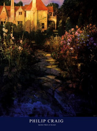 Garden Walk at Sunset