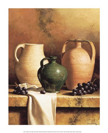 Earthenware with Grapes