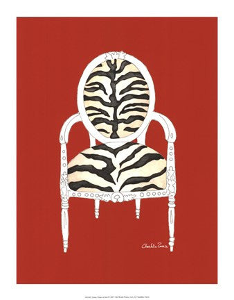 Zebra Chair On Red