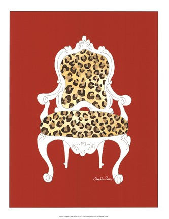 Leopard Chair On Red