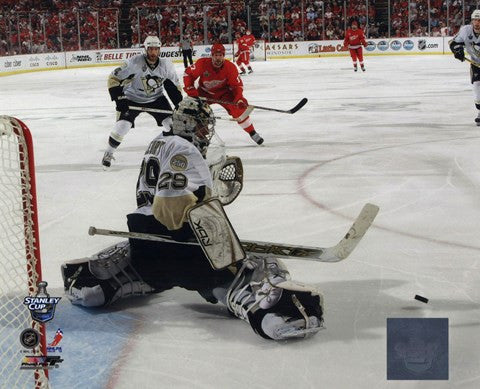 Marc-Andre Fleury in Game 5 of the 2008 NHL Stanley Cup Finals; Action #17