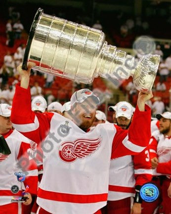 Johan Franzen with the Stanley Cup, Game 6 of the 2008 NHL Stanley Cup Finals; #31