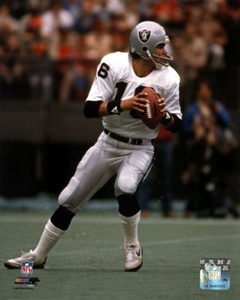 Jim Plunkett Dropping Back Action