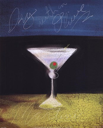 Dry Martini with Olive