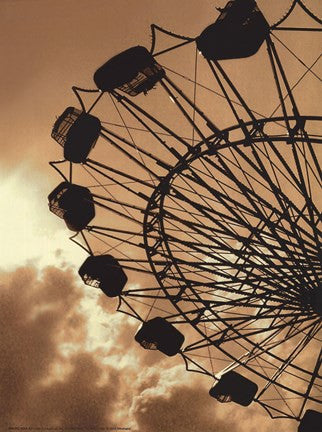 Ferris Wheel - contrast black & white