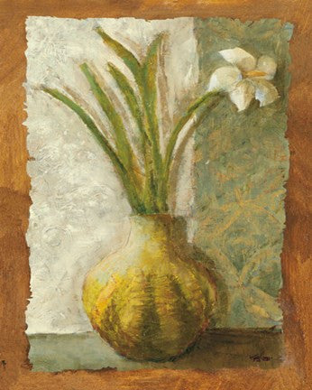 Narcissus in Green Vase