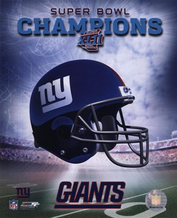 New York Giants SuperBowl XLII Champions Helmet Photo