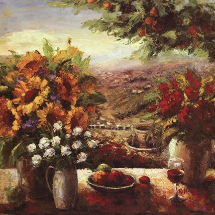 Sunflowers With Fruit And Wine I