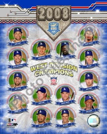 2008 Los Angeles Dodgers West Division Champs Composite