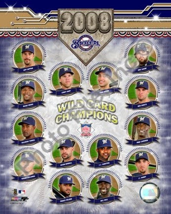 Milwaukee Brewers 2008 National League Wild Card Winners Team Composite