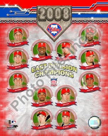 Philadelphia Phillies 2008 National League East Division Winners Team Composite