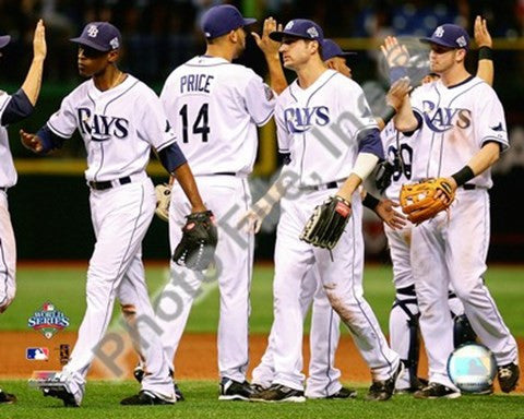 The Tampa Bay Rays Celebrate Game two of the 2008 MLB World Series