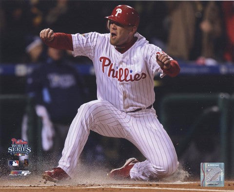 Geoff Jenkins Game 5 of the 2008 World Series Sliding into Home