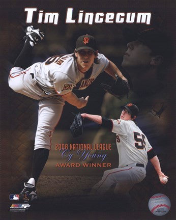 Tim Lincecum 2008 Cy Young Winner Portrait Plus