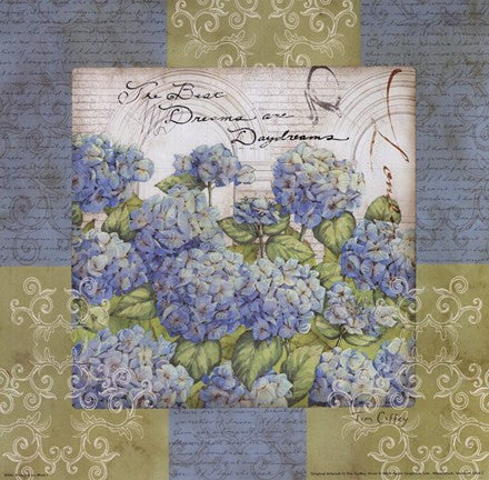 Flowers on Blue I