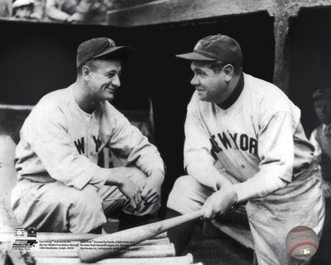 Lou Gehrig & Babe Ruth Posed