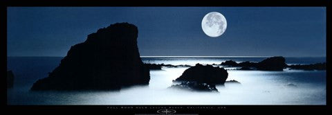 Full Moon Over Laguna Beach, California