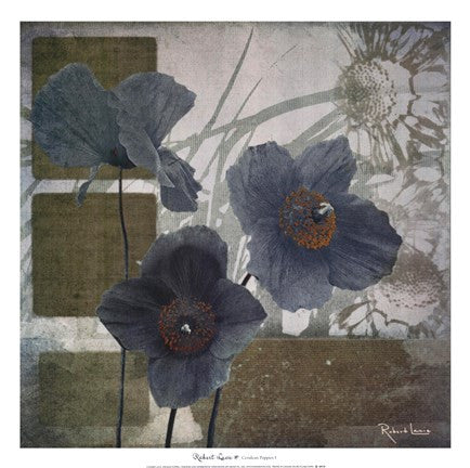 Cerulean Poppies I