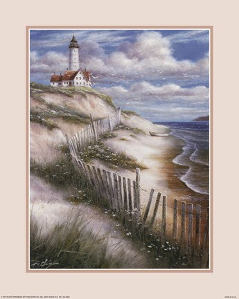 Lighthouse with Deserted Beach