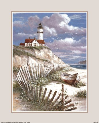 Lighthouse with Deserted Canoe