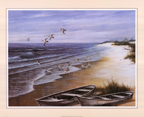 Two Rowboats on Beach