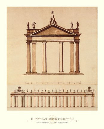 Alternate Design For Piazza di San Pietro, (The Vatican Collection)