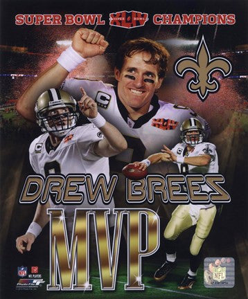 Drew Brees Super Bowl XLIV MVP Portrait Plus (#21)