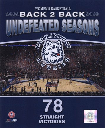 2010 University of Connecticut Huskies Women's Basketball Back to Back Undefeated Seasons