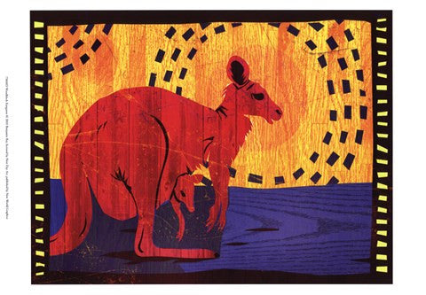 Woodblock Kangaroo