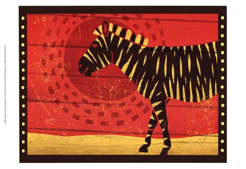 Woodblock Zebra