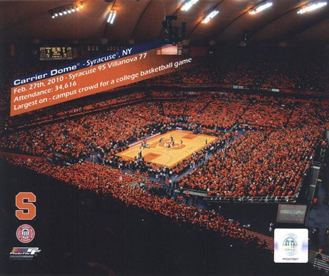 The Carrier Dome Record Breaking Crowd Syracuse Vs. Villanova with Overlay