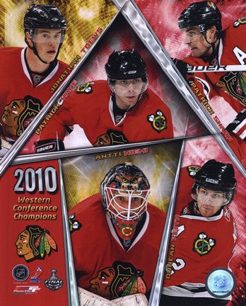 2009-10 Chicago Blackhawks Western Conference Champions Team Composite