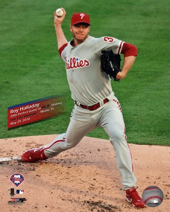 Roy Halladay Perfect Game Action with Overlay