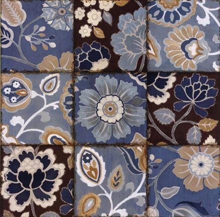 Patchwork Motif Blue