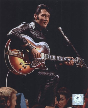 Elvis Presley Wearing Black Leather Jacket (#4)