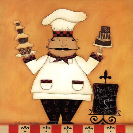 Chef with Desserts