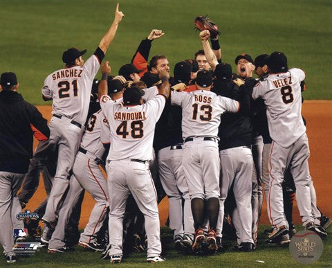 The San Francisco Giants Celebrate Winning the 2010 NLCS