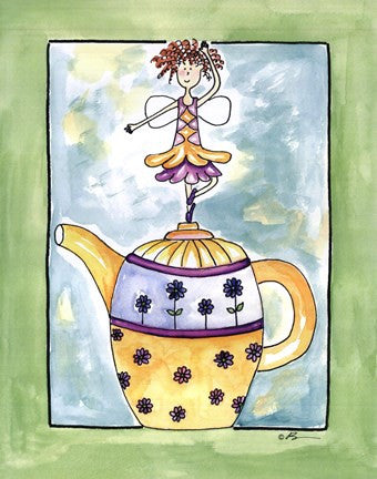 Purple Flower Teapot Fairy