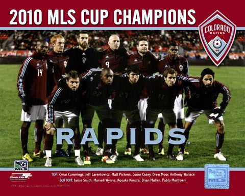 The Colorado Rapids 2010 MLS Cup Champions Team Photo with Overlay