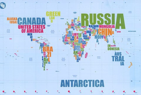 World Map – In Words